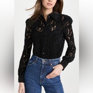 NWT L’agence lace button down.